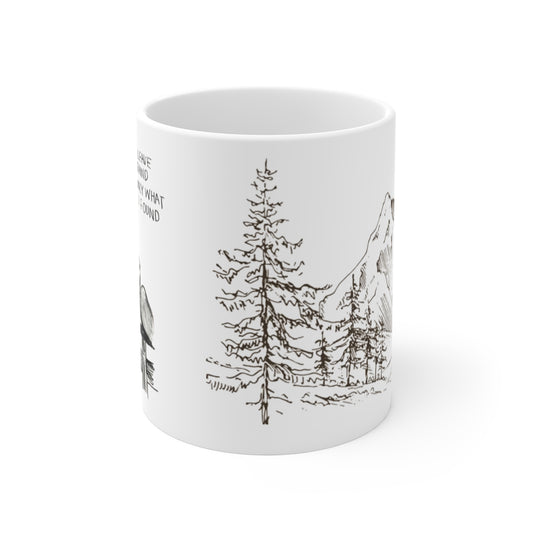 Rustic Cowboy Camping Mug — “All I Leave Behind Is Only What I Found” 11oz