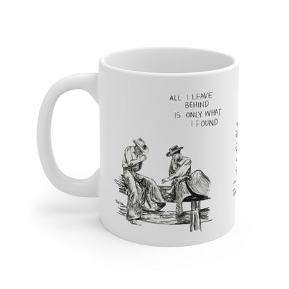 Rustic Cowboy Camping Mug — “All I Leave Behind Is Only What I Found” 11oz