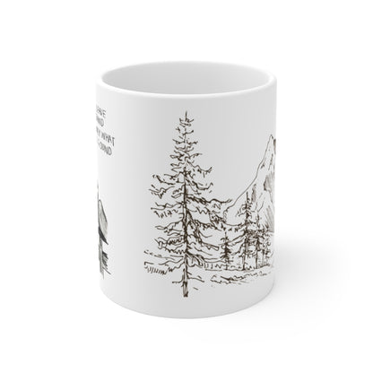 Rustic Cowboy Camping Mug — “All I Leave Behind Is Only What I Found” 11oz